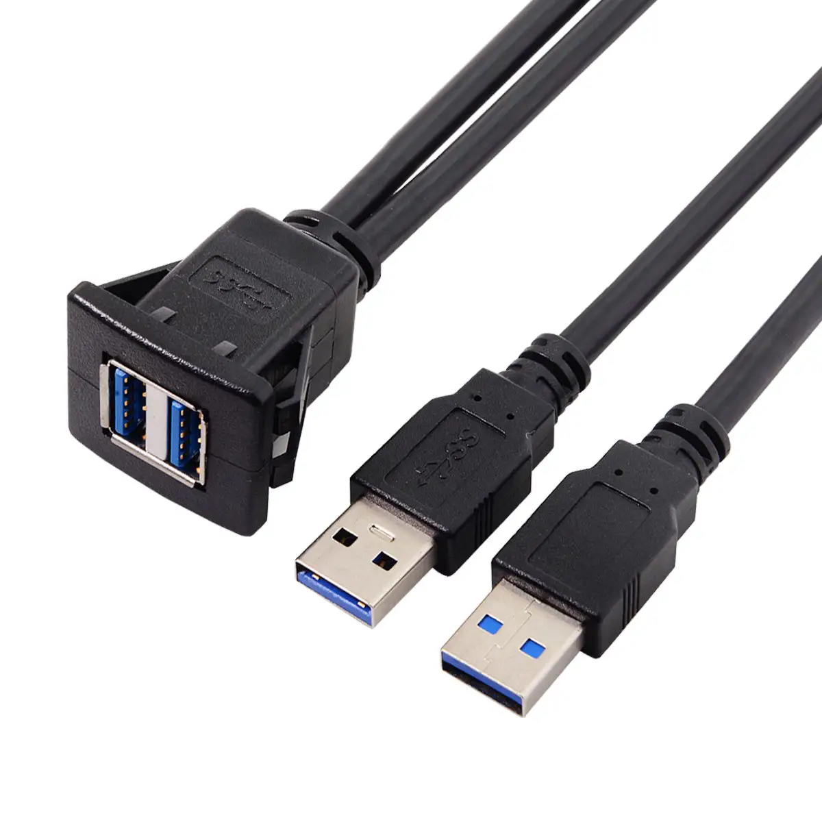 Adaptateur USB 3.0 S6 Étanche, Montage Encastré, Carte Prada, Port saupoudrer, Câble d'Extension Mâle à Femelle pour Voiture, Moto, Livraison Directe