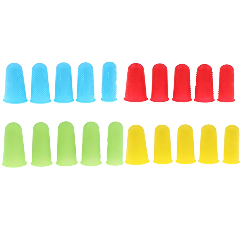 3/5Pcs Multifunctional Silicone Finger Thimble Sewing Embroidery Needlework Finger Protector Sleeve Cover Caps Sewing Tools