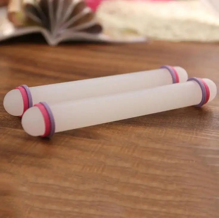 

8 inch White Fondant Cake Decorating White Non-stick Glide Fondant Rolling Pin,Baking Fondant Cake Pastry Roller SN3442