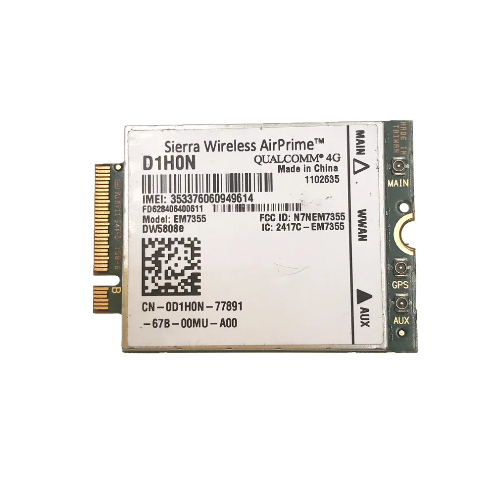 EM7355 DW5808e LTE/EVDO/HSPA+42Mbps NGFF 4G for Dell Venue 11 Pro Latitude 14 12 11 Pro Latitude 14 12 AirPrime