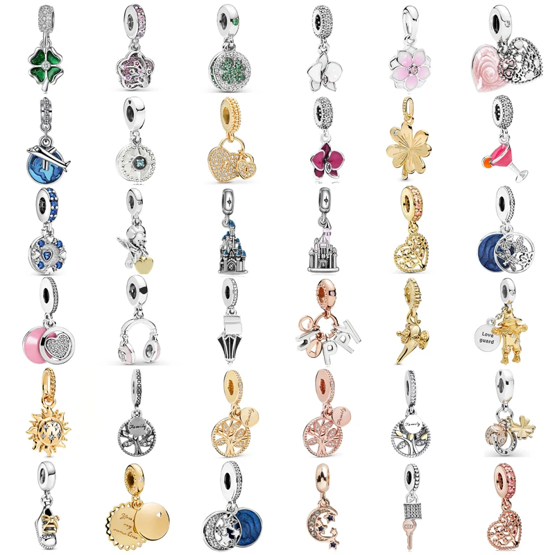 

New Fashion Charm Original Flower Castle Tree of Life Sun Pendant for Original Pandora Women Bracelet Jewelry Accessories Gift