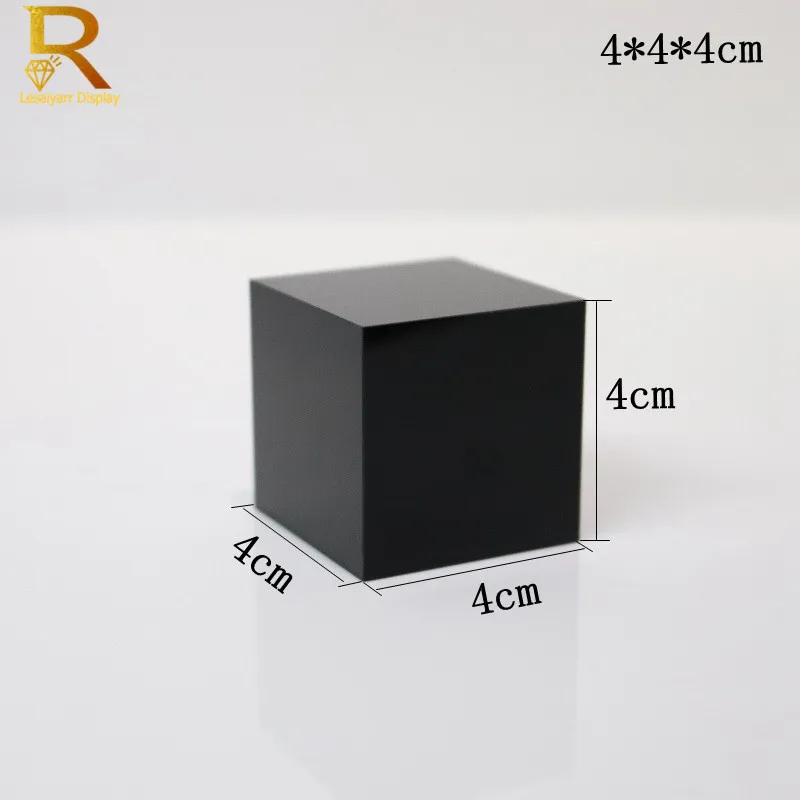 Black Acrylic Square Sheet Cosmetic Display Stand Porte Alliances Mariage Holder Pad Photography Prop Ornament Window Mold Block