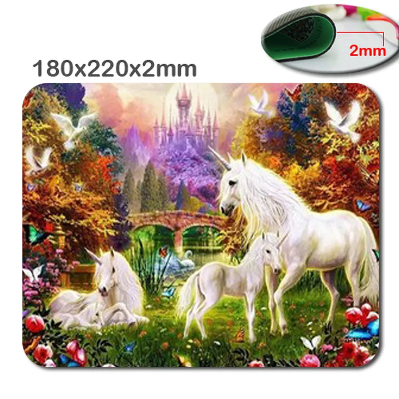 

Princess and Unicorn Mouse Pad Cute 22x18cm/25x20cm Unicornios Magicos Gaming Mousepad Small Desk Mat Best Game Custom Pads