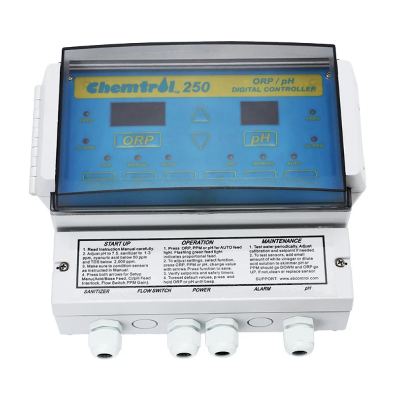 Swimming pool water quality monitor satellite chemtrol.250 monitor automatically controls dosing pump to detect pH / ORP