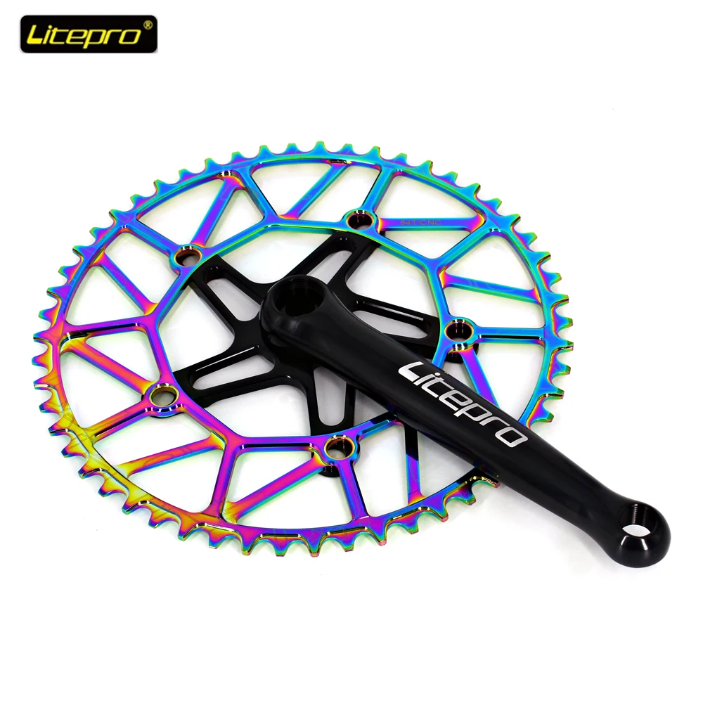Łańcuch LP 130BCD 9 10 11 Speed jednotarczowy koło łańcuchowe z wydrążonym rower składany ze stopu CNC koło łańcuchowe 48/50/52/54/56/58T