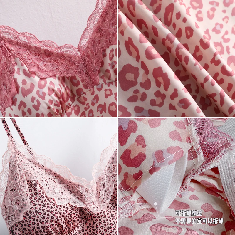 Camisola de cetim de seda feminina, pijama feminino, moda feminina, roupas de moda feminina, Homewear, 2021