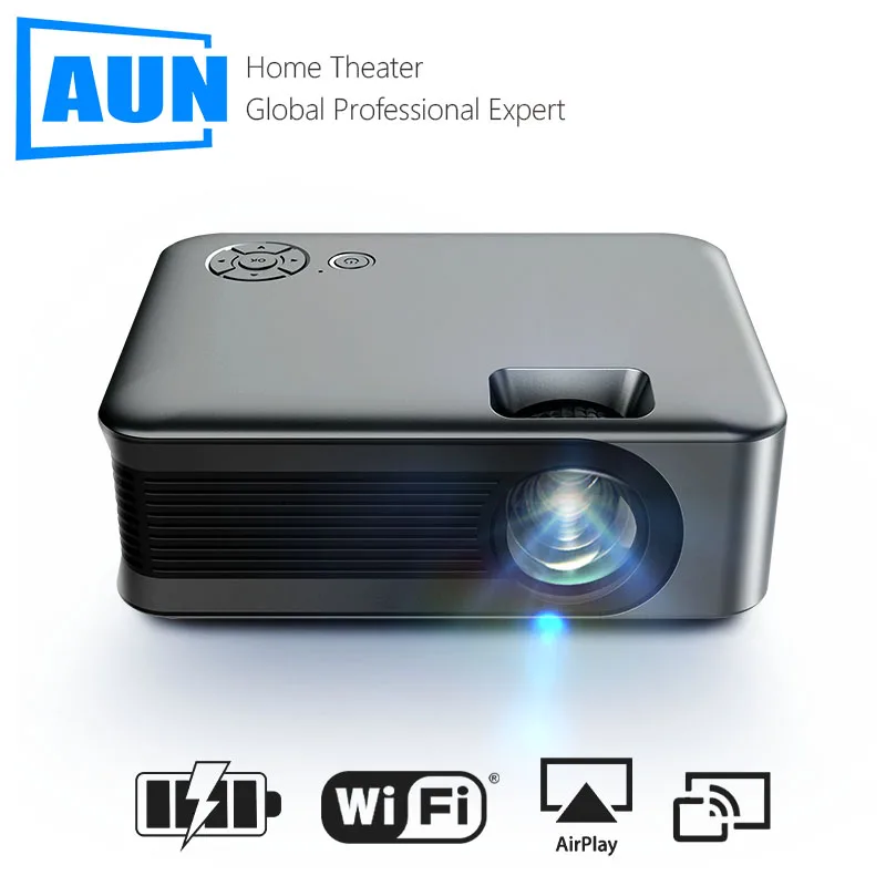 

AUN MINI Projector A30C Pro WIFI Smart TV Portable Home Theater Cinema Battery Sync Android IOS SmartPhone 4k Video Projectors