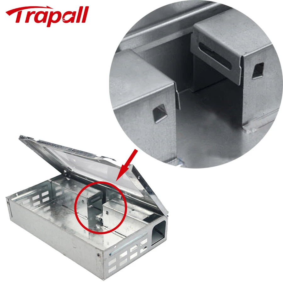 Metal Multiple Catch Rodent Rat Bait Station, Trap Box