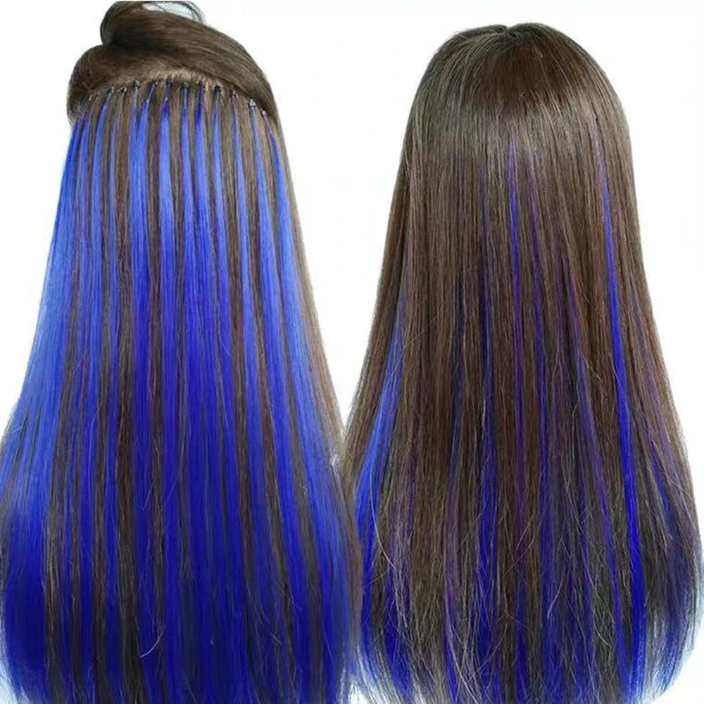 Colored Strands for Hair Feather Extension, 10 Pieces
