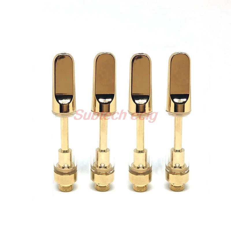 شيشه الكترونيه  فيب سحبة سيجارة  جهاز بخار سجارة الكترونية 100 قطعة CC-ELL خراطيش خزان السيراميك لفائف خرطوشة  لون الخشب الذهب 1 مللي 0.5 مللي 510 الموضوع سميكة النفط مبخر شمع البخاخة