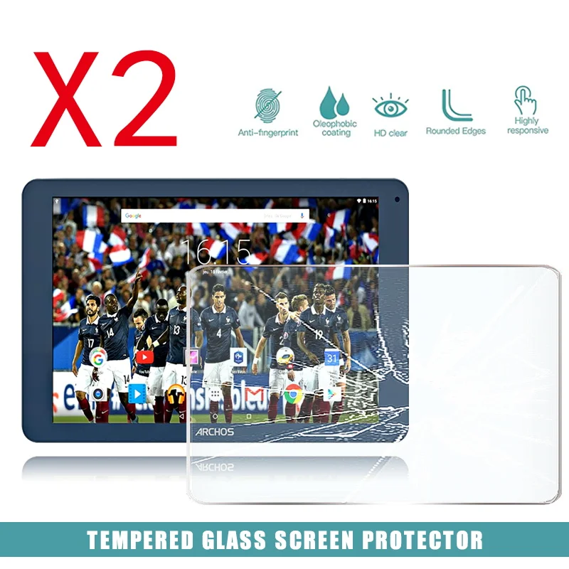 

2Pcs Tablet Tempered Glass Screen Protector Cover for Archos 101d Platinum Anti-Scratch Anti-Screen Breakage HD Tempered Film