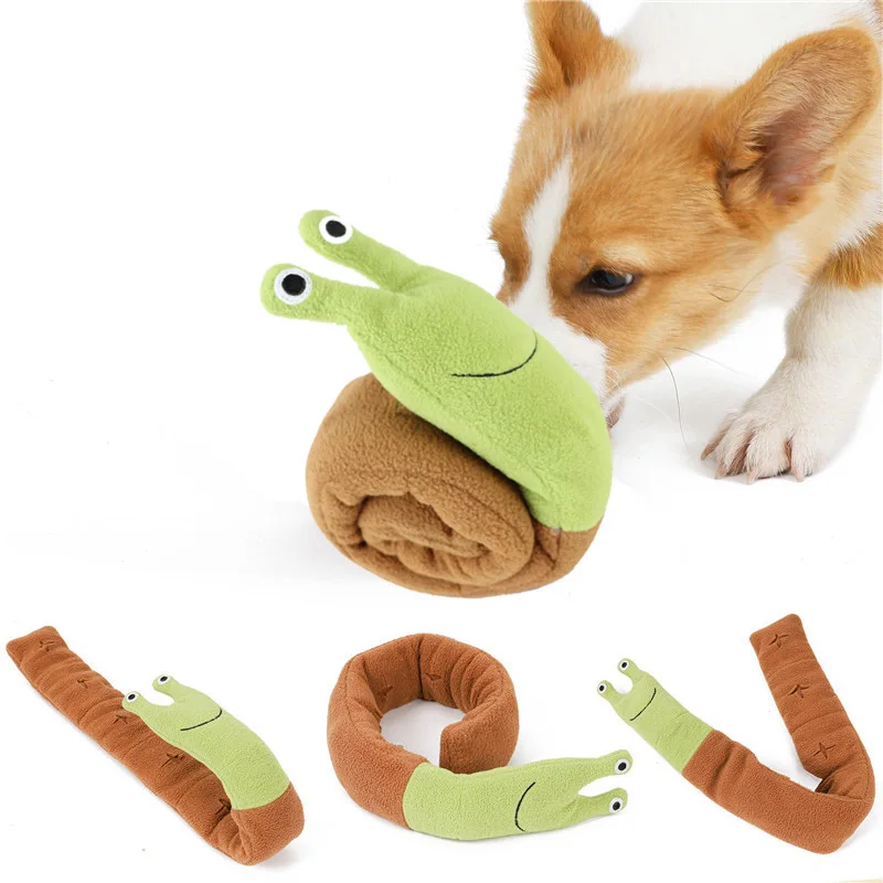 Interactive Dog Puzzle Snails Toys Encourage Natural Foraging Skills Portable Nonslip Pet Snuffle Mat Slow Feeder Easy To Clean