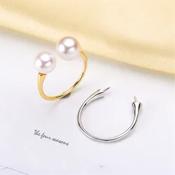 Großhandel Klassische 925 Silber Ring Zubehör Einstellungen Einstellbar Leere Perle Ring Einstellung Basis Für Frauen Diy Schmuck Machen