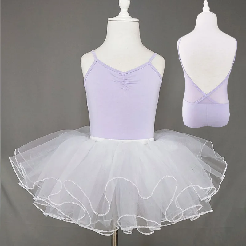 Justaucorps de Ballet en Maille pour Enfant Fille, Robe de Spectacle, Tenue de brevsur Scène