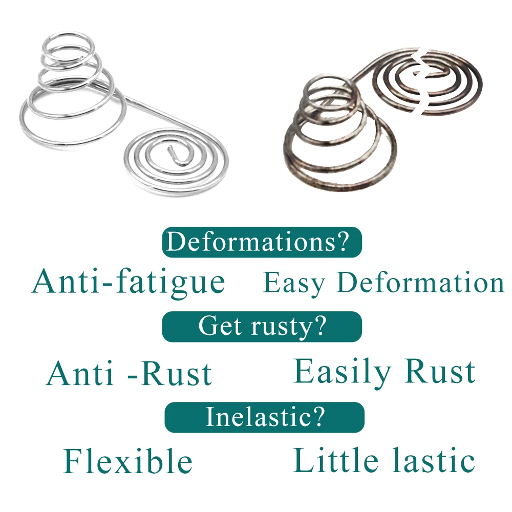 AA Battery Negative and Positive Coils Spring Contact Plate NIckel Wire Spring