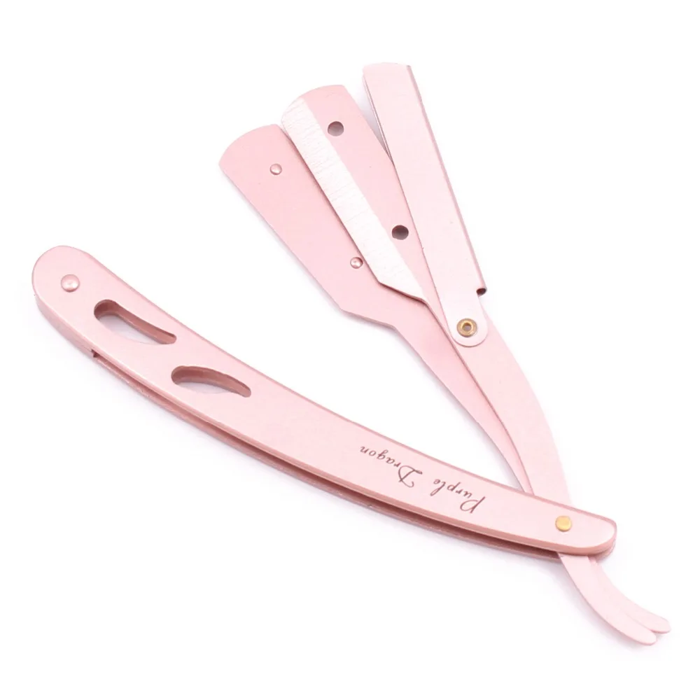 Men Straight Barber Razor Add 10 Blades Razor Edge Steel Folding Shaving Knife Hair Removal Tools Shaving Razor With Blade Z6102