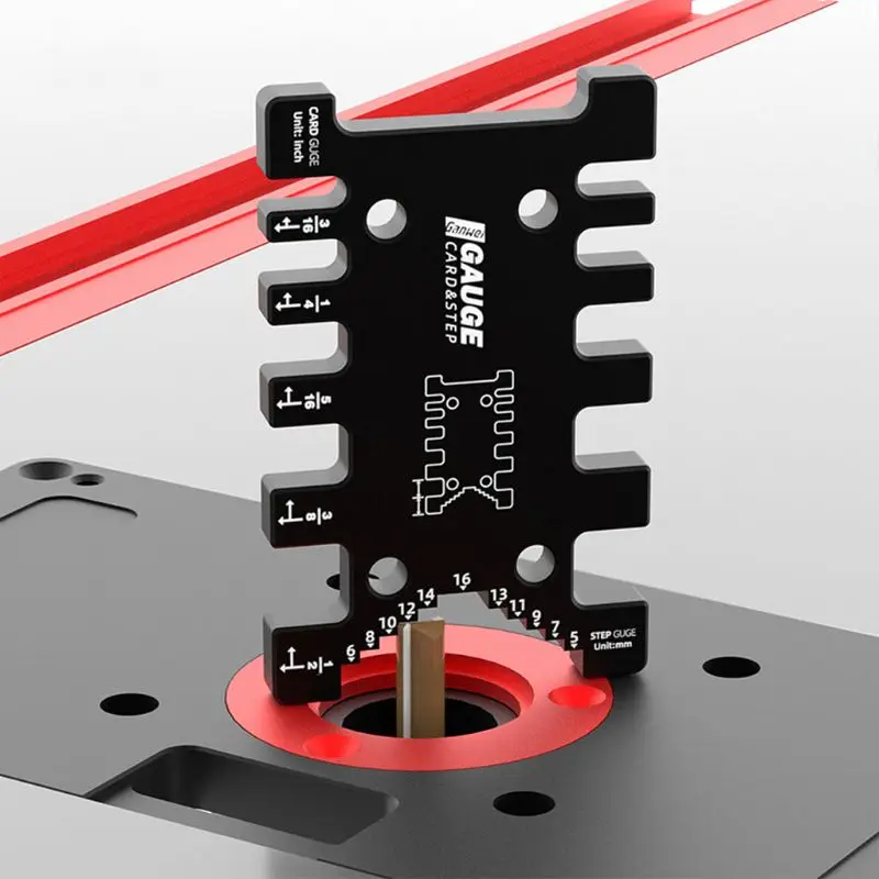 High Tenon Caliper Meter Card Metric Imperial Carpentry Router Measuring Ruler Table Machine Tool
