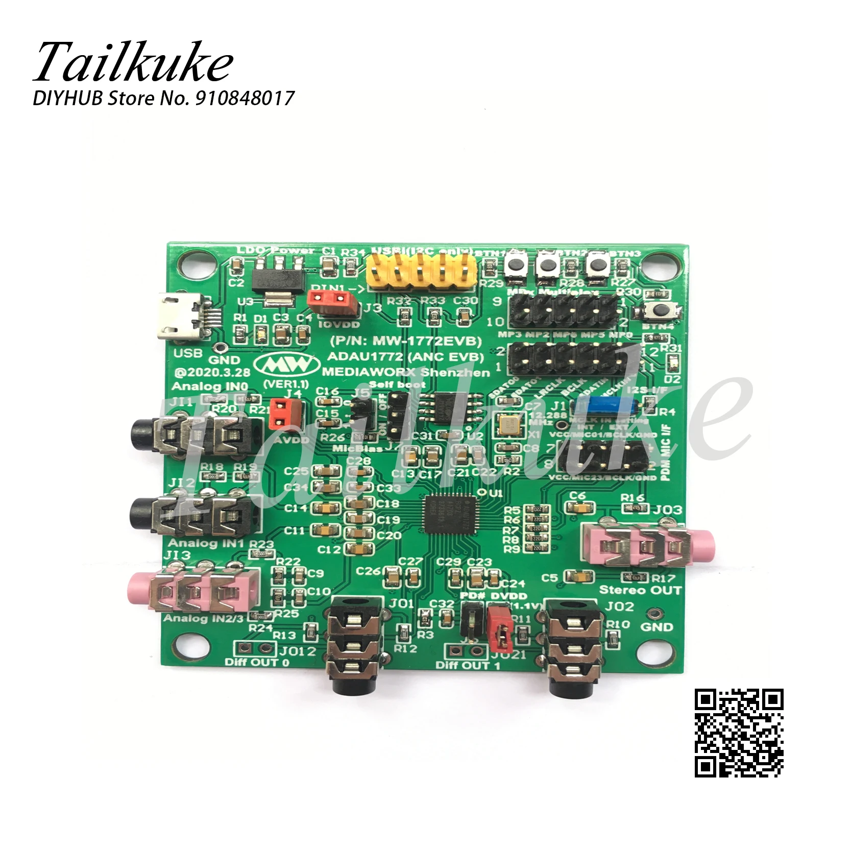 

ADAU1772/1777 Development Board MIC Test Board PDM to I2S