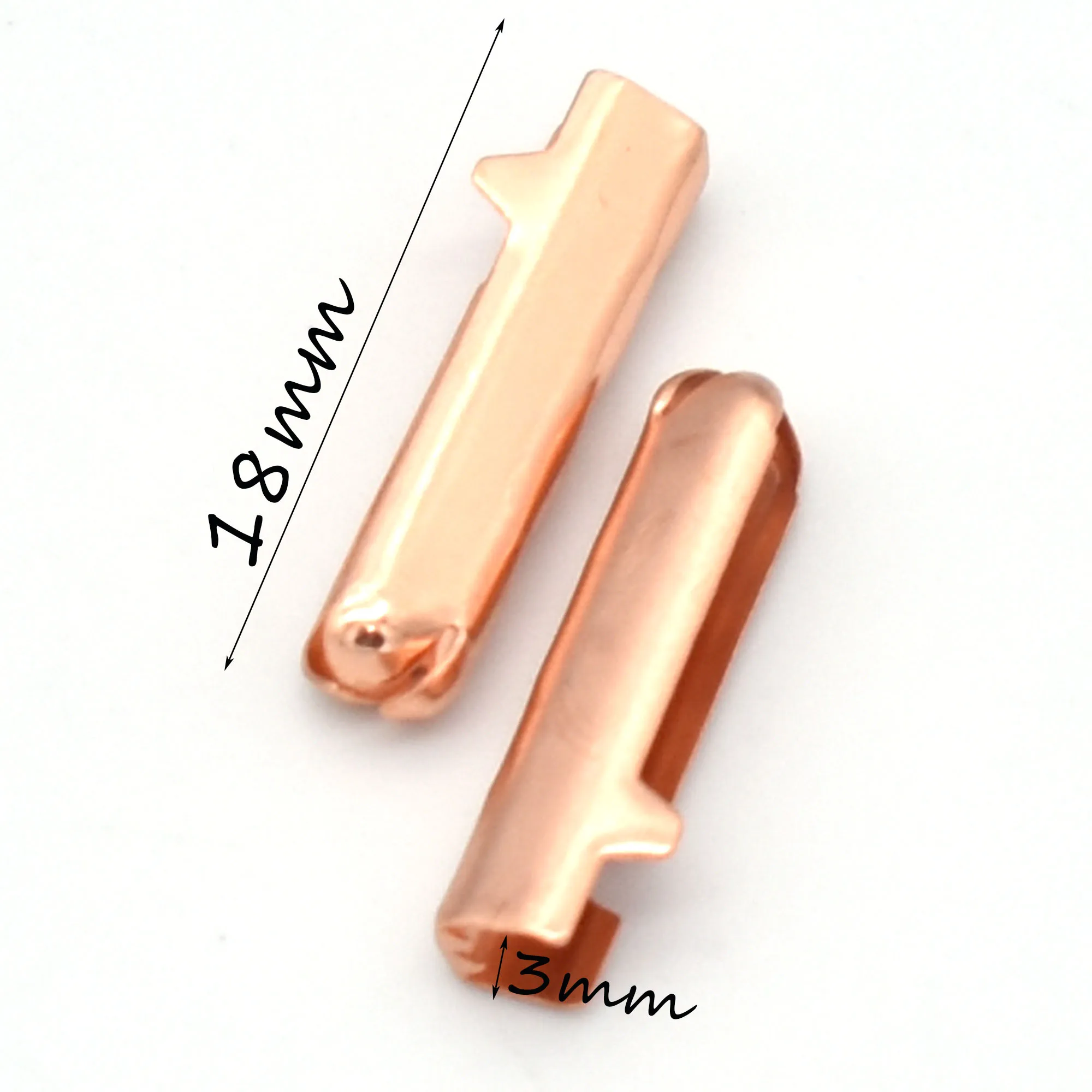 Rose Gold End Tips Caps Leather Bullets Tube Clasps Ribbon Stopper Findings Shoelace Replacement Metal Aglets Hoodie Clothing