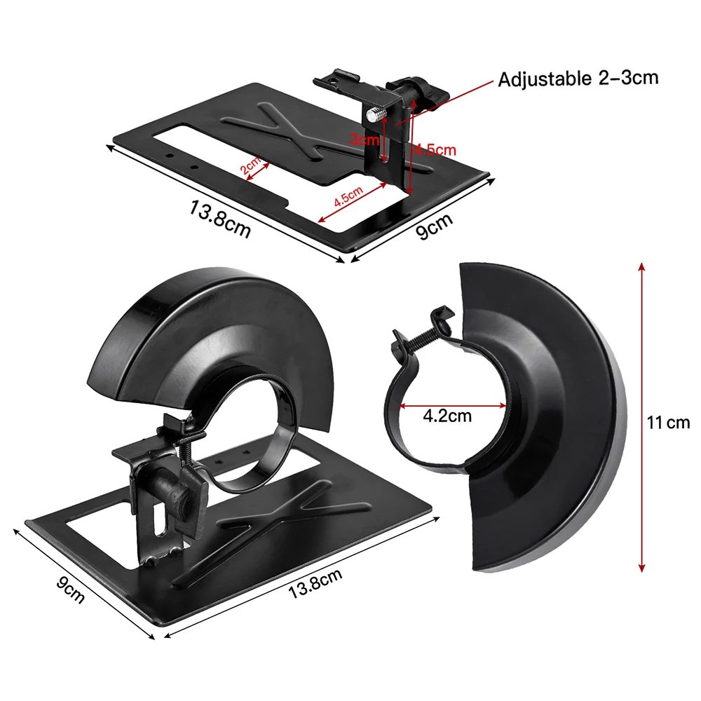 Adjustable Thickened Steel Angle Grinder Balance Bracket Holder Cutting Machine Base Protection Cover DIY Woodwoking Tool