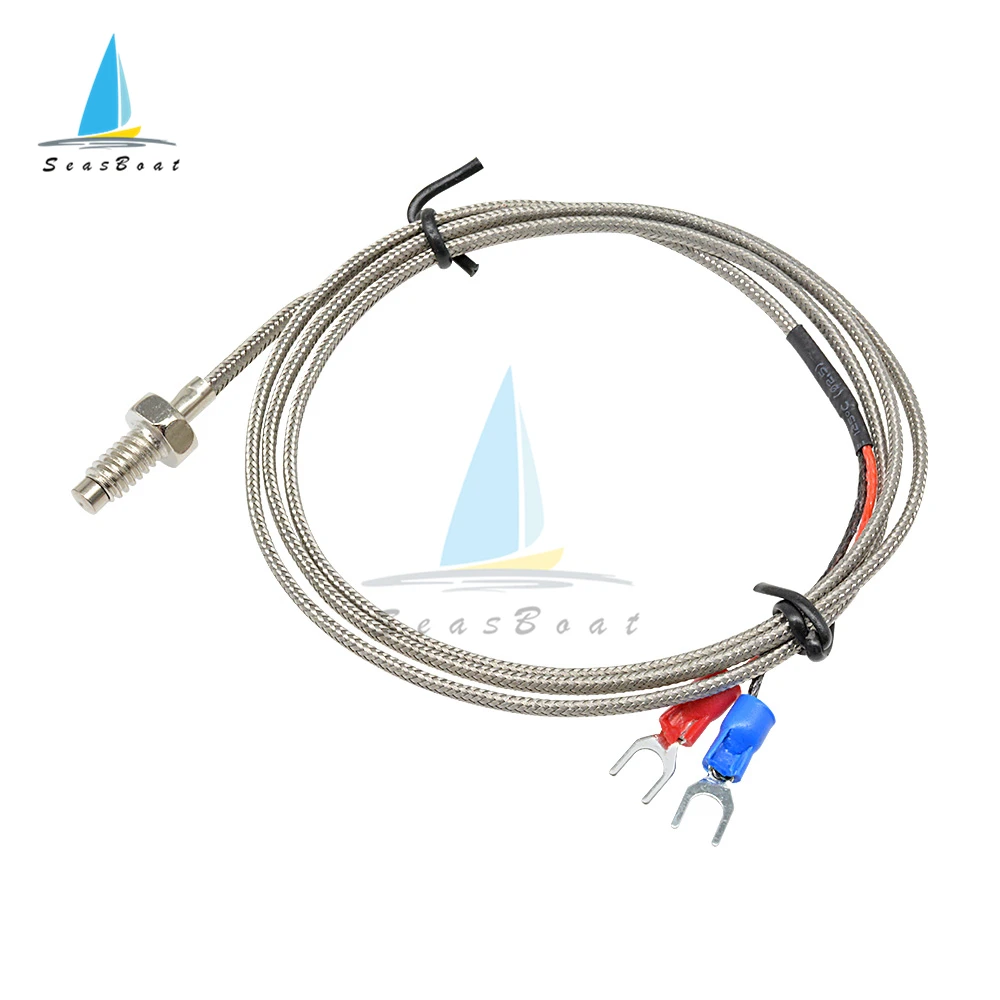 M6 Screw K Type 1M 2M Wire Cable Thermocouple Temperature Sensor for Industrial Temperature Controller 0-800C Sensor Probe