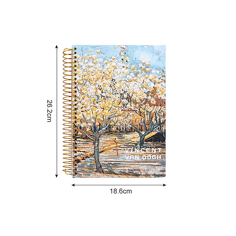 26.2*18.6cm Spiral Coil Sketchbook Notebook 16K Van Gogh Sketch Painting Diary Journal Note School Office Supplies Stationery