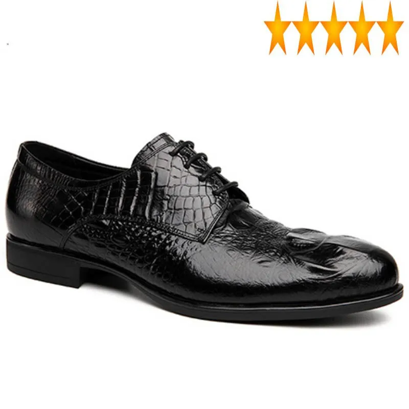 

New Vintage Mens Genuine 2021 Leather Business Formal Lace Up Pointed Toe Wedding Shoes Classic Footwear Zapatos Hombre