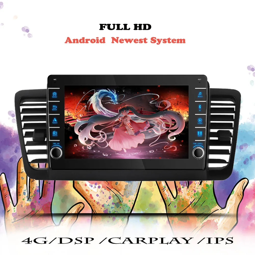 Android 14 Car Radio Multimedia Player For Subaru Outback 3 Legacy 4 2003 2004 2005 2006 2007-2009 Navigation GPS Audio 2din DVD