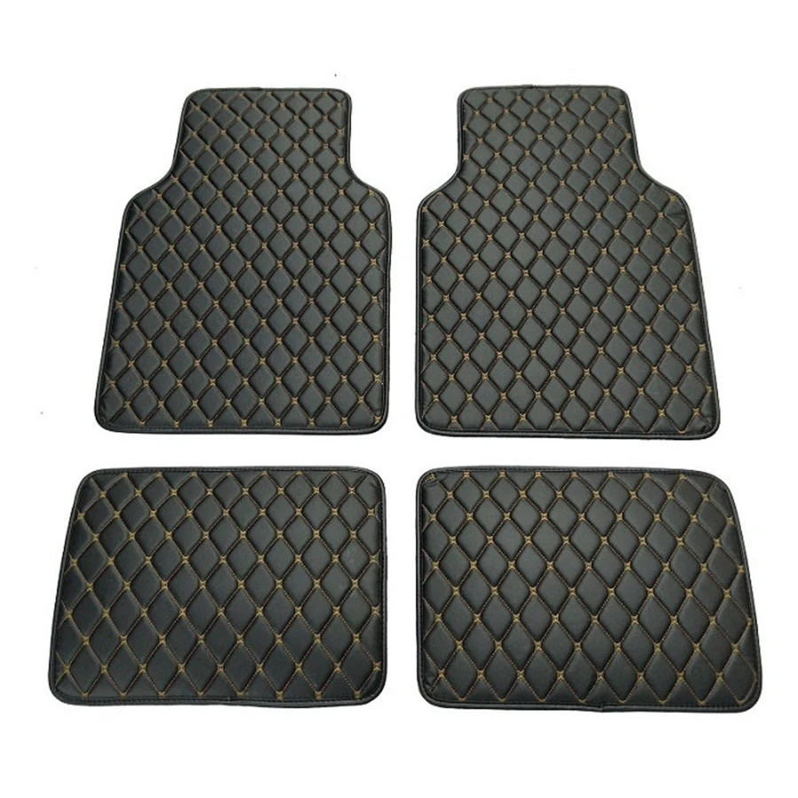 

4pcs Black Car Floor Mat Set Waterproof Front Rear PU Leather For RHD/LHD BMW 3 5 7 Series F20 E90 F30 E60 F10