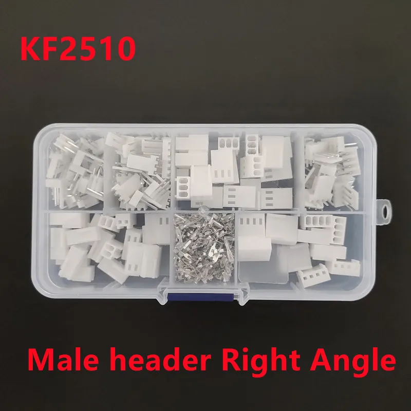 

50 sets KF2510 Right Angle Kit in box 2p 3p 4p 2.54mm Pitch Terminal / Housing / Pin Header Connectors Adaptor Kits