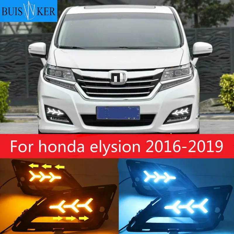 

1set car headlight for honda elysion daytime Light car accessories 2016~2019 LED DRL headlamp for elysion fog light