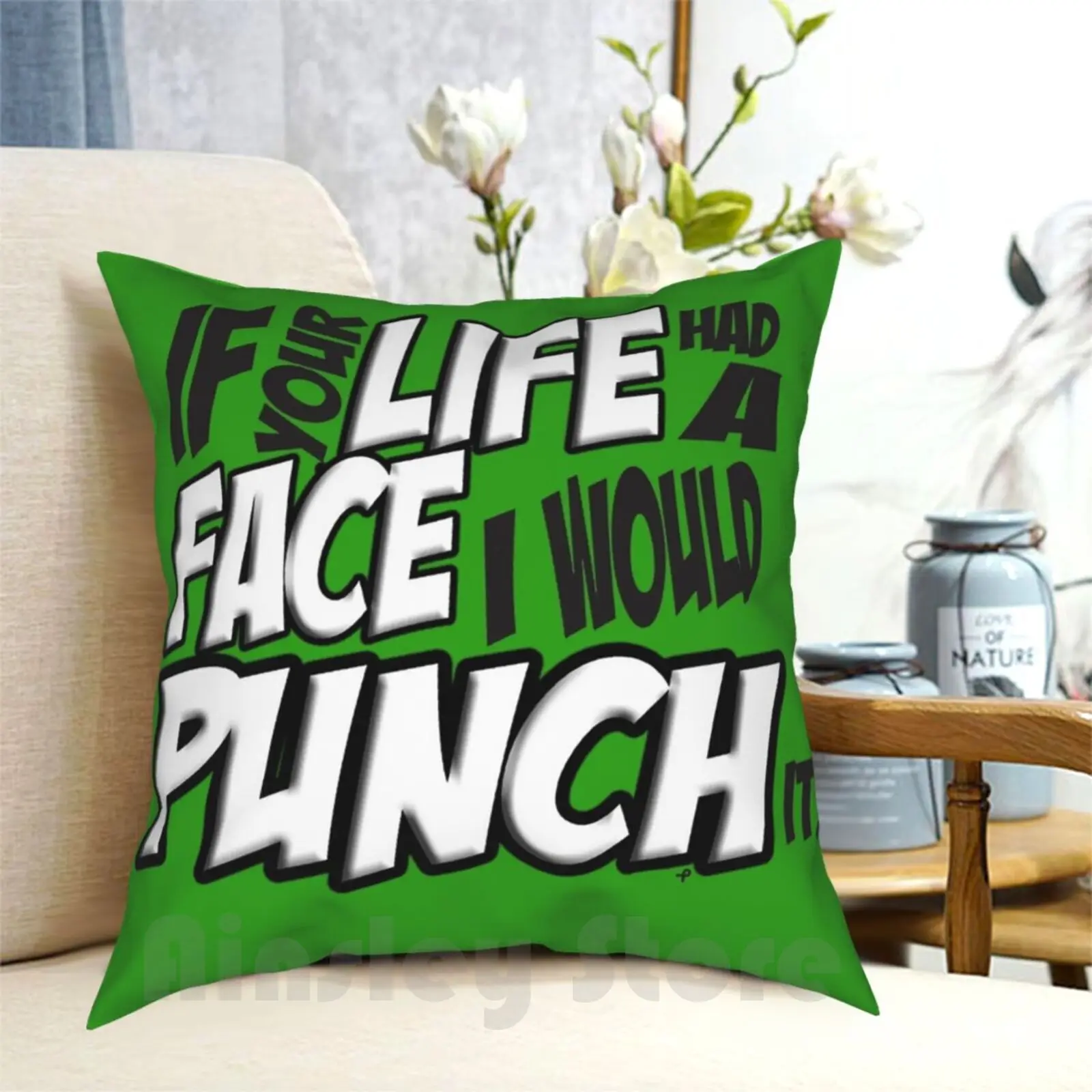 Pilgrim Vs The World If Your Life Had A Face I Would Punch It! Version 3 Pillow Case Printed Home Soft DIY Pillow cover