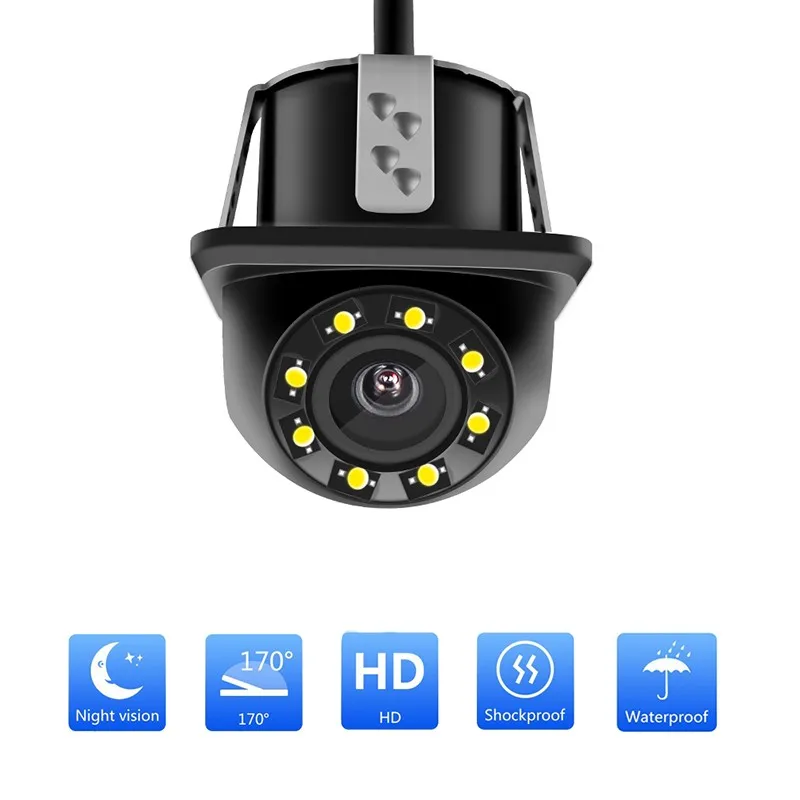 

NEW HD LED Night Vision Car Rear View Camera With Light 170 Degree Viewing Angle Front Rearview Camera Reverse Parking Camera