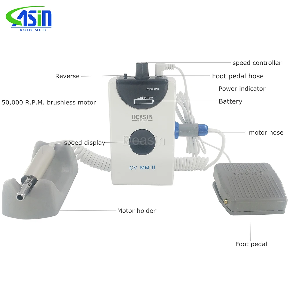 Dental portable mini Micro motor Brushless Machine Dental Lab portable 50,000 RPM Micromotor Brushless grinding Machine