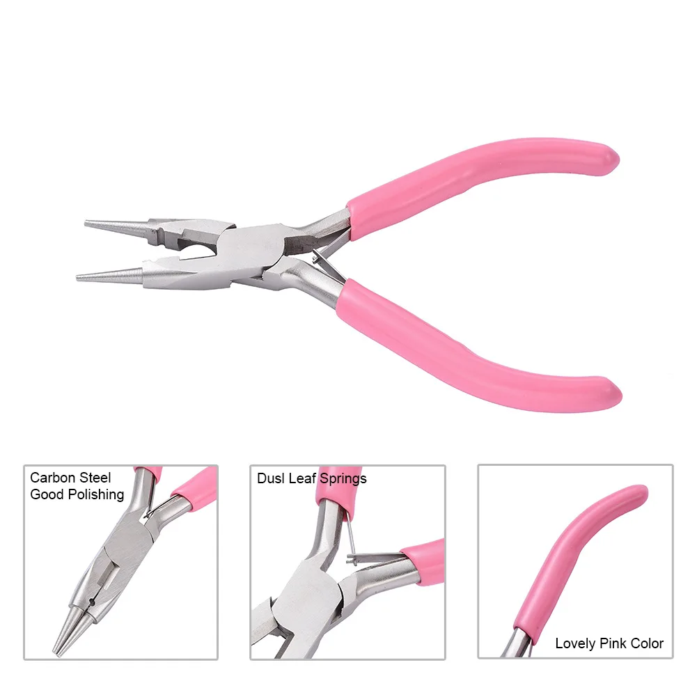 4.5 Inch Round Nose Pliers Wire Cutter 45# Nickel Iron DIY Handmade Jewelry Accessories Making Tools Hardware Tools