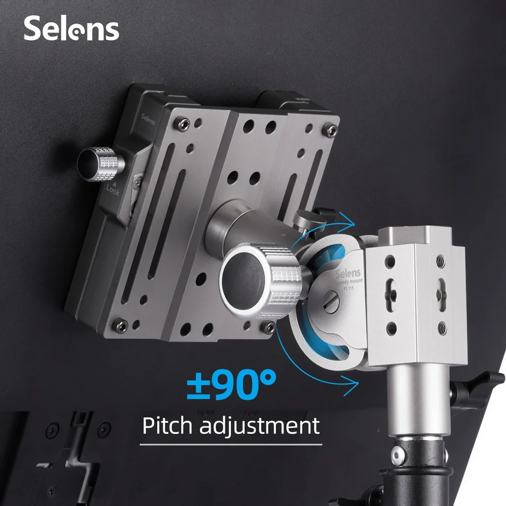 Selens TV LED Monitor Mount Adjustable 360 Degree Rotation Universal Holder Detachable Bracket for Photography Studio