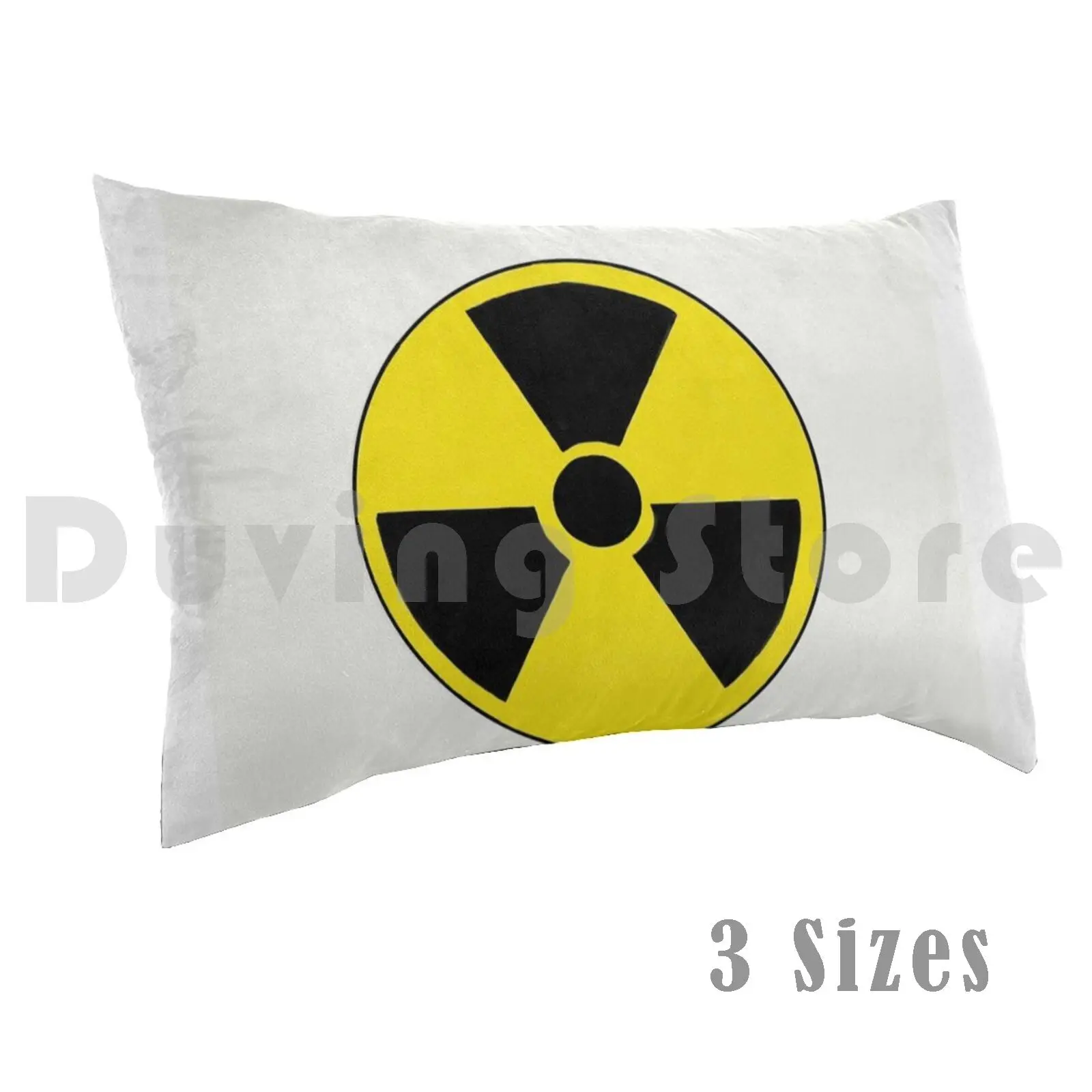 Hazard Pillow Case Printed 35x50 Radiology Hazard Sign Radtech Nuke Radiation Danger Warning