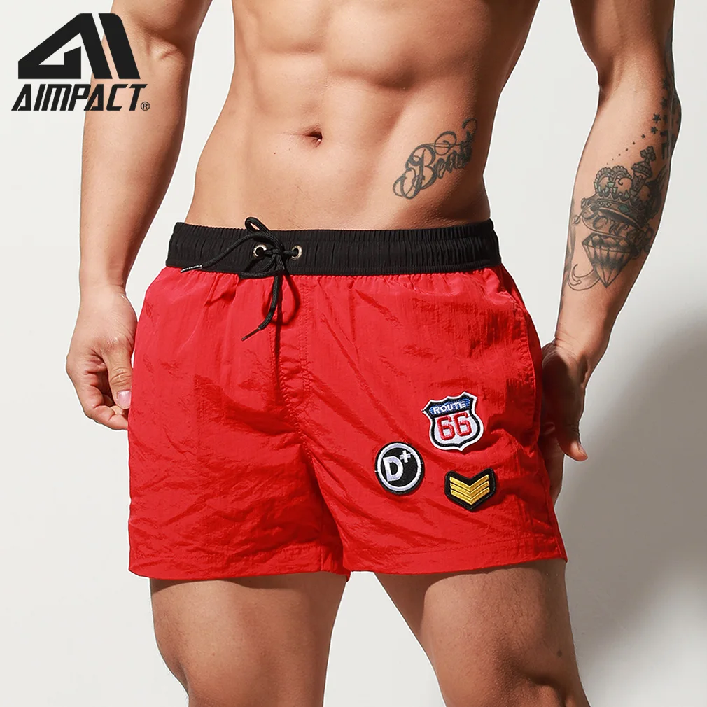 Aimpact Quick Dry Men's Board Shorts Summer Beach Surfing Men Swimming Shorts Athletic Sport Running GYM Hybrid Home Shorts