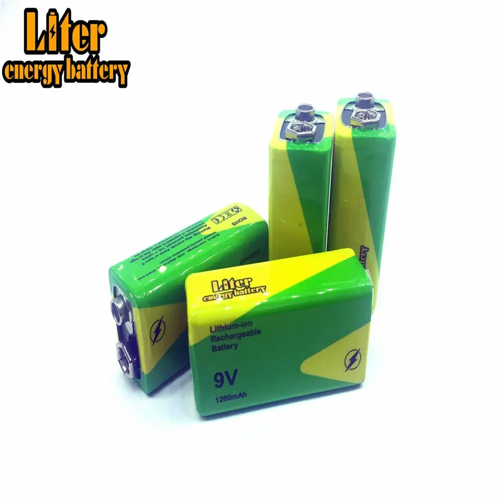 Batterie lithium Rechargeable 9 V 2/4 MAh, pour Interphone, alarme de fumée, jouets de voiture, Batteries Nimh 9 V, remplacement, 1/1200 pièces