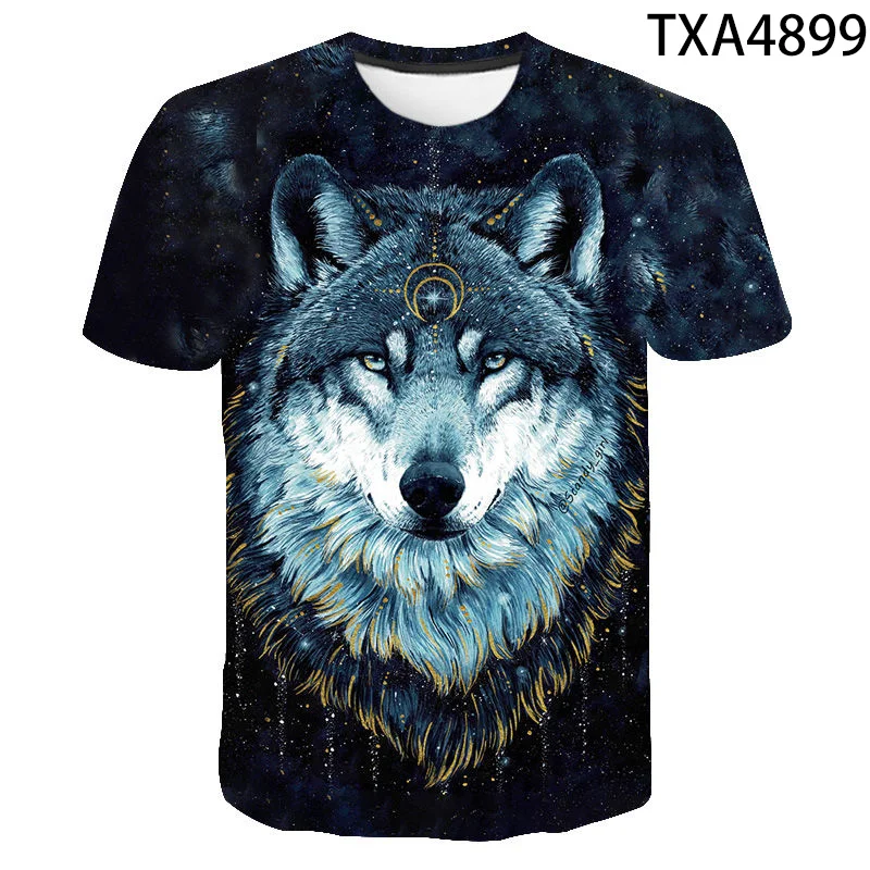 New 3d Printed Wolf Pattern Men\'s And Women\'s Children\'s T-shirts Summer Casual Fashion Streetwear Sports Breathable Cool Tops