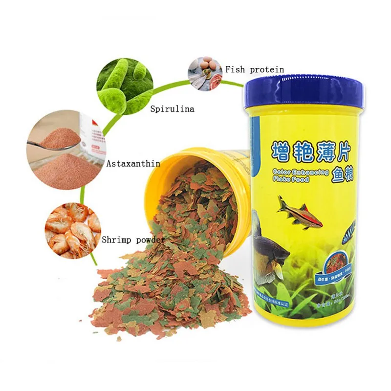 250ml Highly Nutritious Fish Feed Color Enhancing Fish Food For Goldfish All Aquarium Tropical Fish Grow Fast Healthy Fish Food