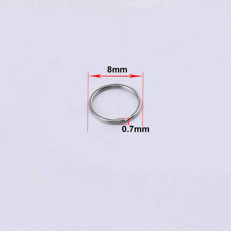 50 teile/los Metall Schlüsselring Blank Kreis für DIY Schlüsselbund Schmuck Machen 6-20mm Schlüssel Halter Split Ring Stecker zubehör