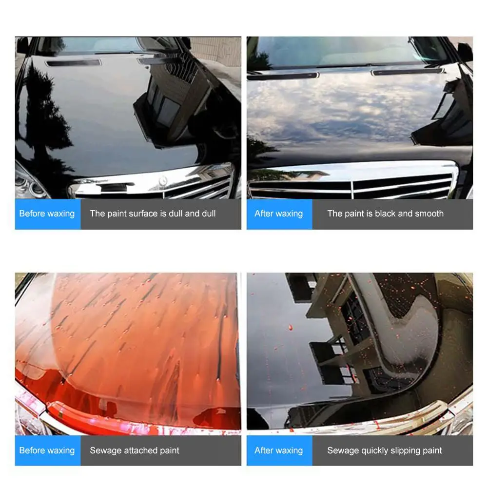 Car Black Wax Care Paint Waterproof Care Scratch Repair Car Styling Crystal Hard Car Wax Polish Scratch Remover