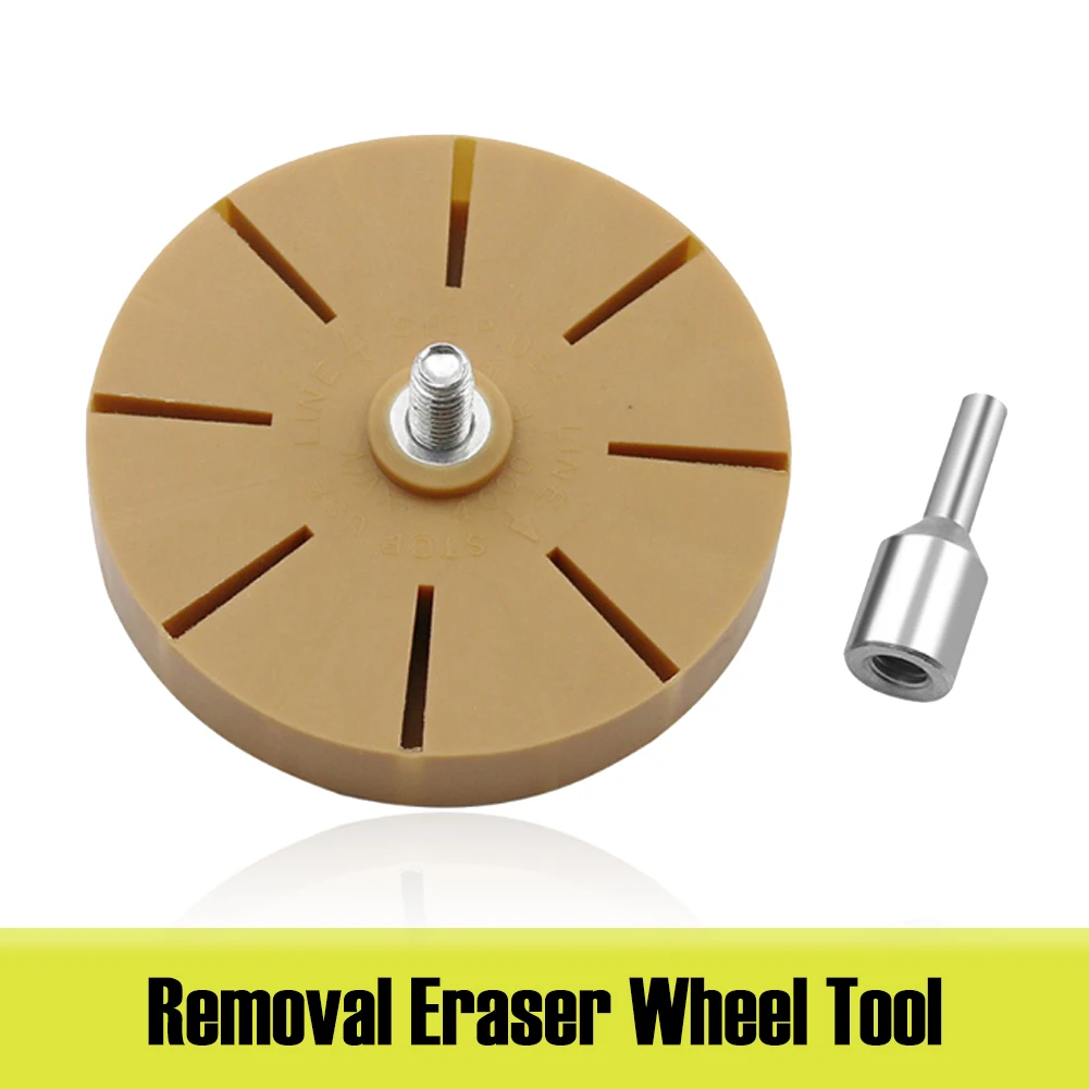 New Decal Removal Eraser Wheel Heavy Duty Rubber Eraser Wheel Pinstripe, Adhesive Remover, Vinyl Decal, Graphics Removal Tools