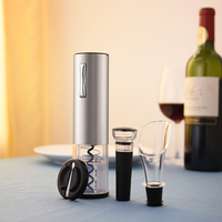 4 IN 1 Rechargeable Electric Wine Bottle Opener Automatic Stainless Steel Corkscrew Wine Opener Set With Foil Cutter For HomeUse