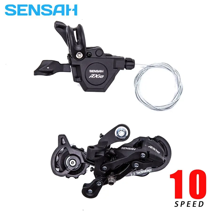 

SENSAH RX10 MTB 1 x10 Speed Bicycle Derailleurs Shift Set Right Side Trigger Shifter & Rear Derailleur