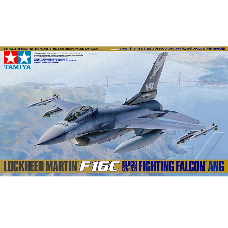 

Tamiya Plastic Assembly Military Model 1/48 U.S F-16C "Fighting Falcon" Fighter Adult Collection DIY Assembly Kit 61101