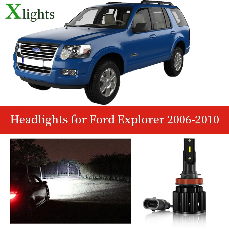 

Xlights светодио дный фары для Ford Explorer 2006 2007 2008 2009 2010 ближнего света Canbus автомобильные фары авто лампы свет аксессуары 12 В 24 В 6000 К