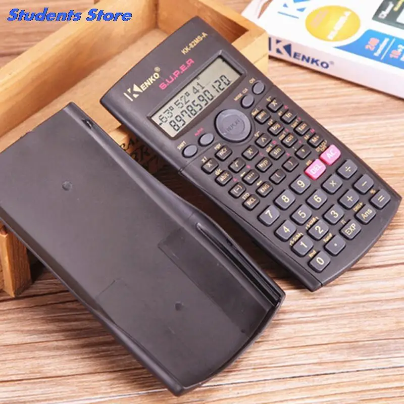 Calculadora Digital multifunción de mano, dispositivo con pantalla de 2 líneas, LCD, científica, para oficina, escuela, papelería