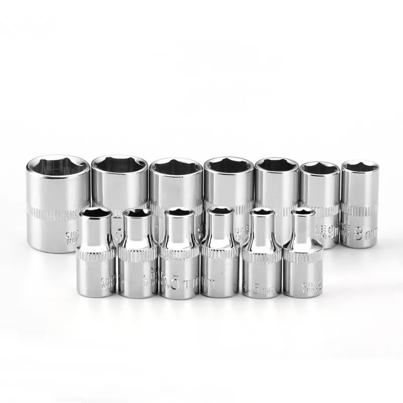 Chave de soquete dupla endmão 1/2, ferramenta de reparo automático, remoção de caixa, carrinho de ferramenta padrão 4-14mm, chave de catraca